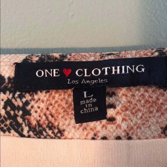 One Clothing Pink & Black Print Dress - Picture 3 of 4